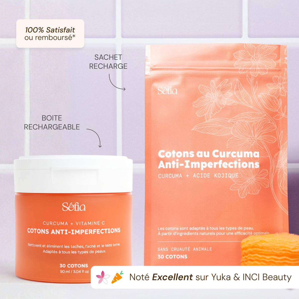 Reinigende Kurkuma- & Vitamin-C-Wattepads